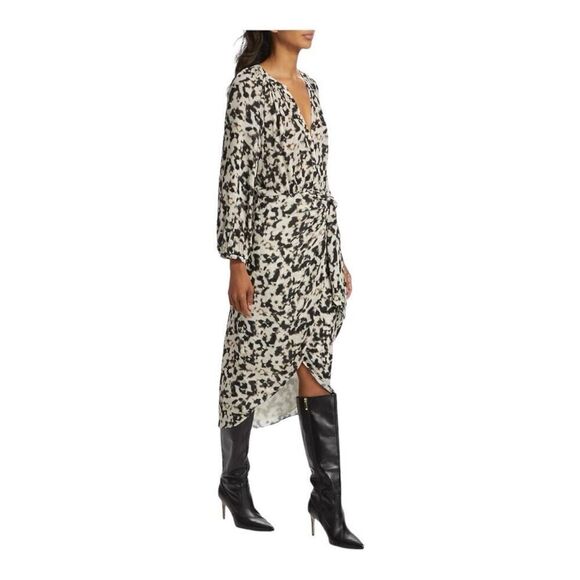 Rails Tyra Cheetah Print Tie-waist Midi Dress Size Small - Picture 2 of 10